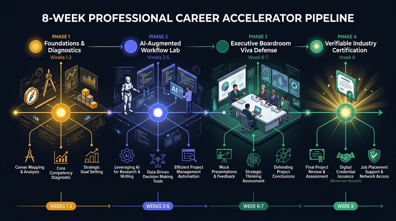 8-Week Career Accelerator Pipeline Infographic